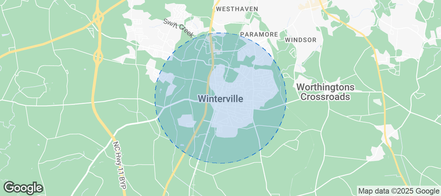 Winterville Airbnb map